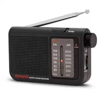 AIWA RS-55/BK φορητό αναλογικό ραδιόφωνο τσέπης AM/FM, μαύρο