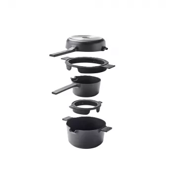 Brabantia All-in-One σετ κατσαρόλας και τηγανιού, μαύρο