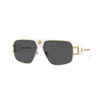 Versace VE2251-147187 ανδρικό γυαλιά ηλίου πιλότου, σκελετό Gunmetal, γκρι φακούς, 63/12/145 mm