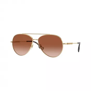 Burberry BE3147-110913 Γυναικεία γυαλιά ηλίου cat-eye, σκελετός ανοιχτόχρυσος, φακοί καφέ gradient, 58mm