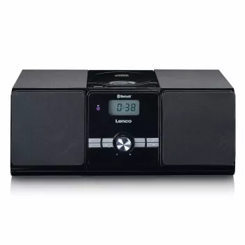 Lenco MC-030BK Μικροσύστημα μουσικής με Bluetooth, CD, ραδιόφωνο FM, USB, AUX, μαύρο