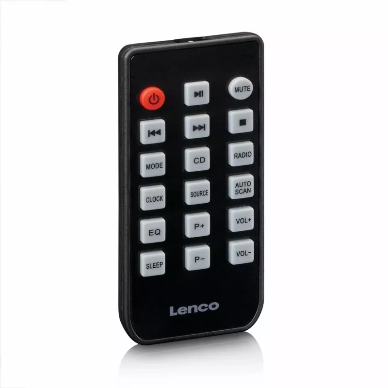 Lenco MC-030BK Μικροσύστημα μουσικής με Bluetooth, CD, ραδιόφωνο FM, USB, AUX, μαύρο