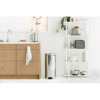Brabantia NewIcon Κάδος απορριμμάτων με πεντάλ 30L Brilliant Steel