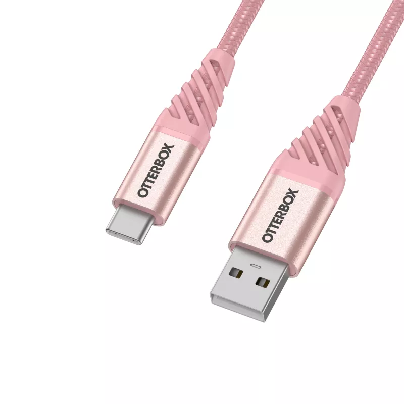 OtterBox Premium Καλώδιο USB-A σε USB-C 1m ροζ χρυσό 78-52540