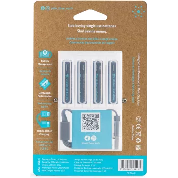 Pale Blue PB-AAA-C επαναφορτιζόμενη μπαταρία λιθίου AAA USB-C