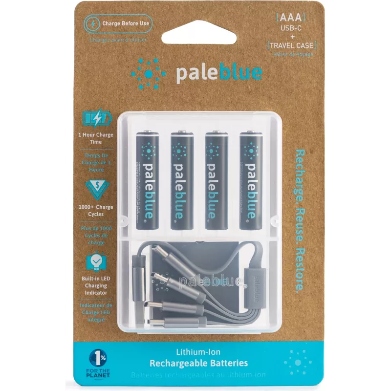 Pale Blue PB-AAA-C επαναφορτιζόμενη μπαταρία λιθίου AAA USB-C