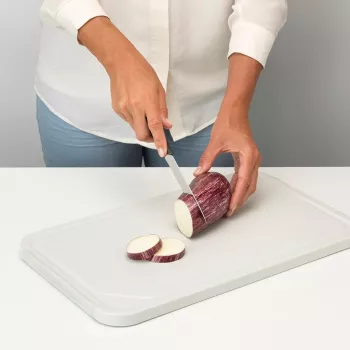 Brabantia ReNew σανίδα κοπής / πιατέλα σερβιρίσματος, μεγάλη, ανοιχτό γκρι
