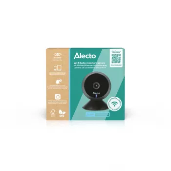 Alecto SMARTBABY5BK ψηφιακό βίντεο babyphone, 2,4 GHz FHSS, έγχρωμη οθόνη LCD 2,4 inch, νυχτερινή όραση, αμφίδρομη επικοινωνία, αισθητήρας θερμοκρασίας, νανουρίσματα, VOX, μαύρο