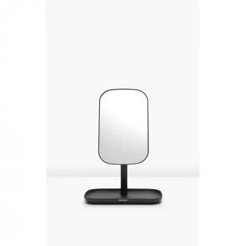 Brabantia ReNew επιτοίχιος καθρέφτης με ράφι, Σκούρο γκρι