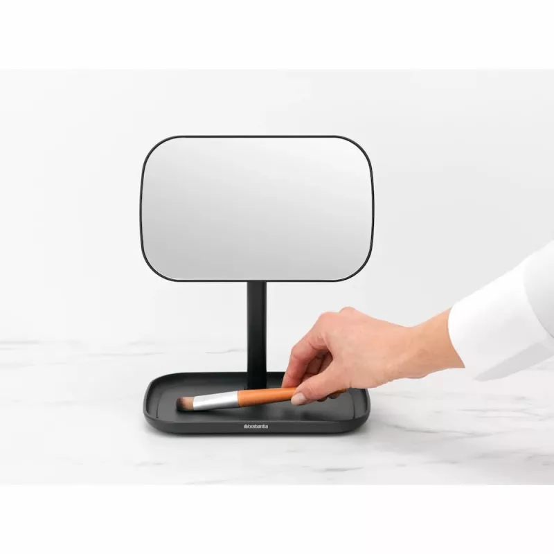 Brabantia ReNew επιτοίχιος καθρέφτης με ράφι, Σκούρο γκρι