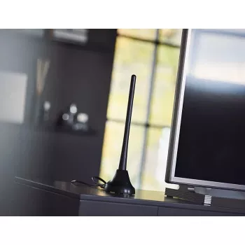 PHILIPS SDV5100/12 Εσωτερική τηλεοπτική κεραία με ενίσχυση 18 dB, UHF/VHF/FM, Μαύρο