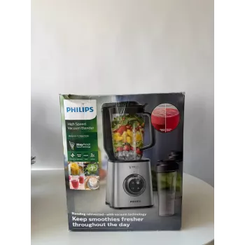 Philips 1400W επαγγελματικό μπλέντερ κενού HR3756/00-B με δοχείο 2L και ποτήρι to-go 0,6L