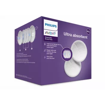 Philips Avent μίας χρήσης επιθέματα θηλασμού SCF254/61 (συσκευασία 60 τεμ.)