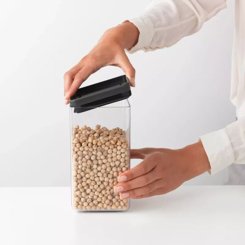 Brabantia Make & Take ορθογώνιο δοχείο τροφίμων 1,6 L σκούρο γκρι