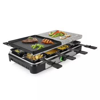 Tristar RA-2747 Raclette με αντικολλητική επένδυση, ενδεικτική λυχνία, λειτουργία γκριλ, Μαύρο, Πέτρα