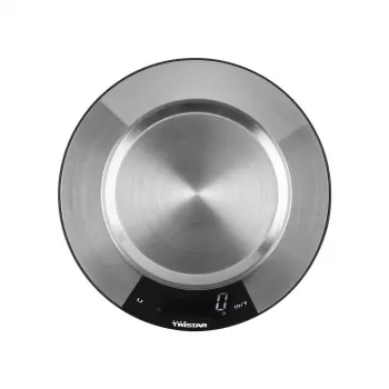 Tristar KW-2453 Ψηφιακή Ζυγαριά Κουζίνας με Μπολ Ανοξείδωτου Χάλυβα, Χωρητικότητα 5 kg, Ακρίβεια 1 g, Οθόνη LCD, Λειτουργία Tara, Ασημί
