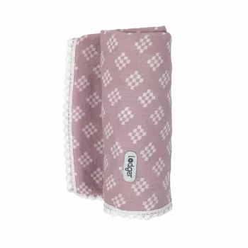 Lodger Swaddle Tribe Musselin Πανί Φασκιώματος 120x120 cm Rose