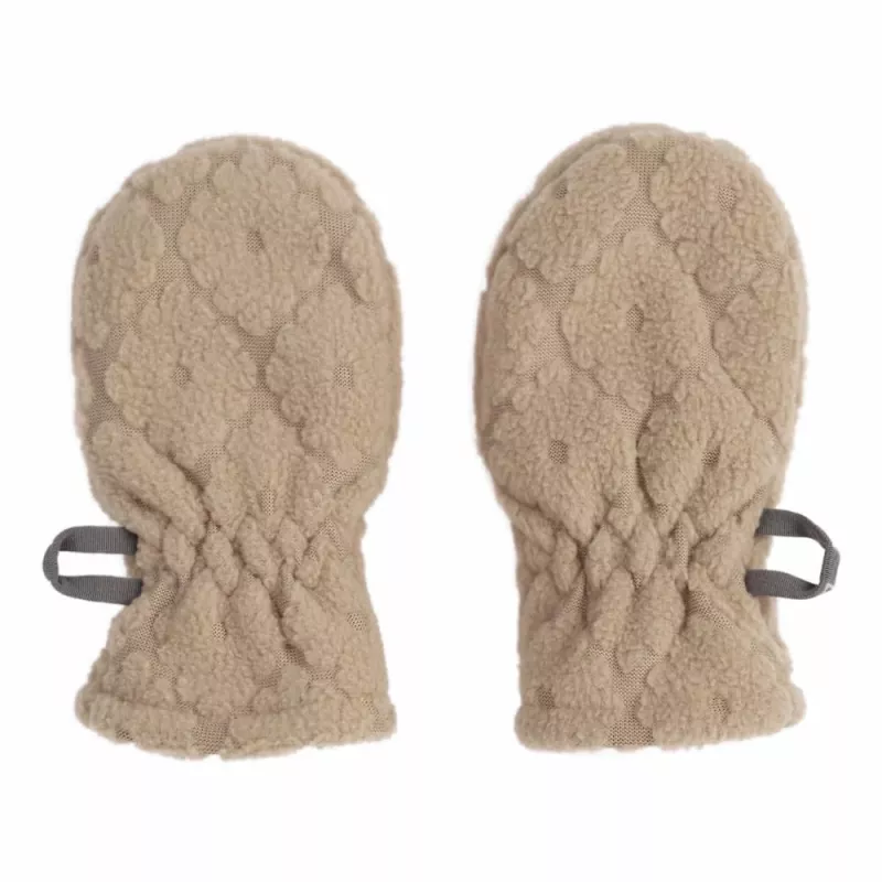 Lodger Mittens Folklore Fleece Παιδικά Γάντια, Beige, 12-24 Μηνών