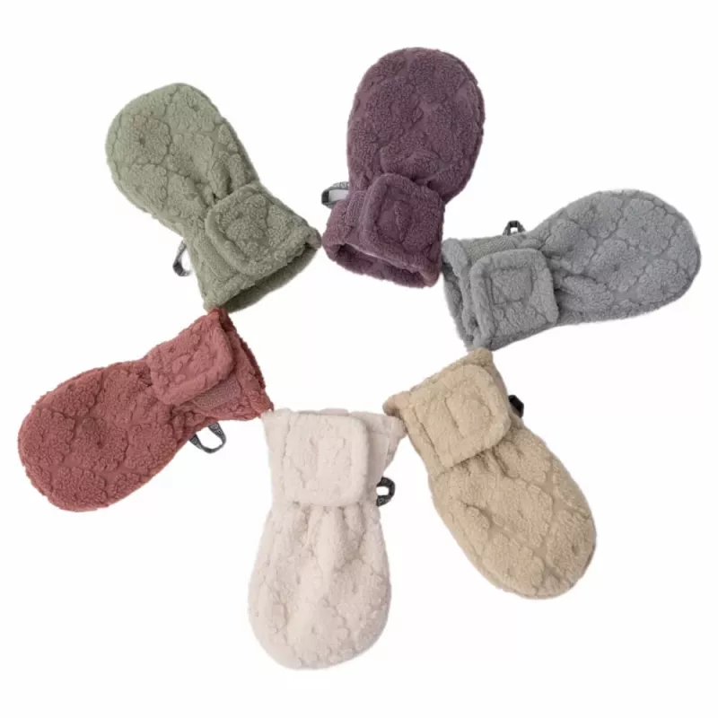 Lodger Mittens Folklore Fleece Παιδικά Γάντια, Beige, 12-24 Μηνών