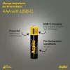AQIILA AAA NiMH μπαταρίες με USB-C, 1,2 V, 600 mAh, συσκευασία 4 τεμ. AQ60AAA374C4