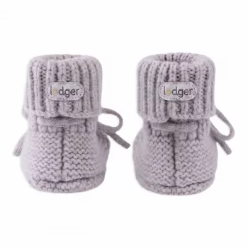 Lodger Slipper Merino Wool βρεφικά μποτάκια, Stone, 0-6 μηνών