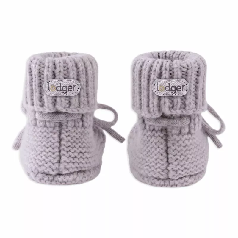 Lodger Slipper Merino Wool βρεφικά μποτάκια, Stone, 0-6 μηνών