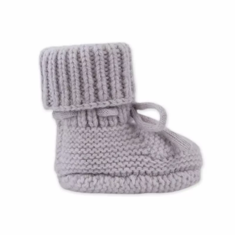 Lodger Slipper Merino Wool βρεφικά μποτάκια, Stone, 0-6 μηνών