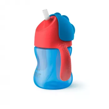 Philips AVENT ποτήρι με καλαμάκι με εύκαμπτο καλαμάκι, 200 ml, 9m+, μπλε