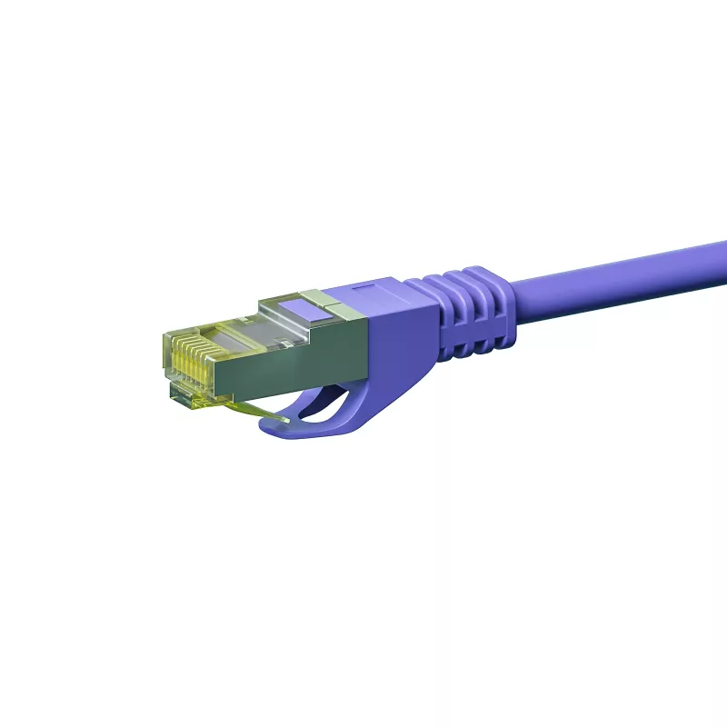 DSIT Cat.7 S/FTP PiMF RJ45 καλώδιο δικτύου patch, μωβ, 1 m (DC-78-010)