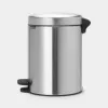 Brabantia NewIcon 5 λίτρων ποδοκίνητος κάδος, ματ ατσάλι