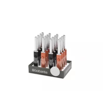 Brabantia Utility Lighter 127267 – αναπληρώσιμος αναπτήρας βουτανίου με ρυθμιζόμενη φλόγα, ασφαλής για παιδιά, πιεζοηλεκτρική ανάφλεξη, μαύρο