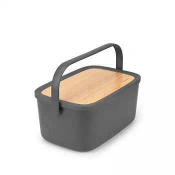 Brabantia Roll Top κουτί ψωμιού, ματ σκούρο γκρι, χωρητικότητα 2 καρβέλια, ατσάλι