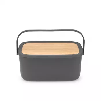 Brabantia Roll Top κουτί ψωμιού, ματ σκούρο γκρι, χωρητικότητα 2 καρβέλια, ατσάλι