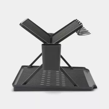 Brabantia πτυσσόμενη σχάρα στραγγίσματος πιάτων, μεγάλη, σκούρο γκρι