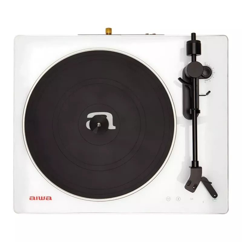 AIWA APX-680BT/WT πικάπ με ιμάντα, Bluetooth, εγγραφή USB και συνδεσιμότητα PC - μαύρο