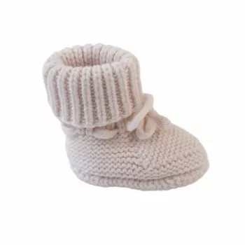 Lodger Slipper Folklore βρεφικά παπούτσια από μαλλί Merino, Birke, 0-6 μηνών