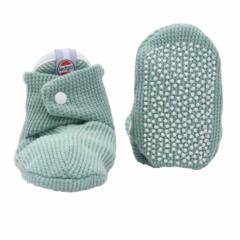 Lodger Slipper Ciumbelle βαμβακερές παντόφλες, 3-6 μηνών, λασπώδες πράσινο