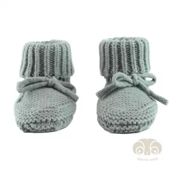 Lodger Slipper Folklore βρεφικά παπούτσια μαλλιού Merino, Seide, 0-6 μηνών
