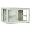 DSIT επιτοίχιο rack 6U με γυάλινη πόρτα, λευκό, 600x600x368 mm DS6606W-DOUBLE