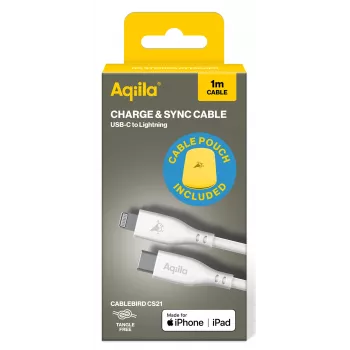 AQIILA 3SI836 Καλώδιο Φόρτισης και Συγχρονισμού USB-C σε Lightning 1m AQCBPBIC3SI836
