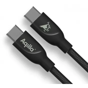 AQIILA Καλώδιο Φόρτισης και Συγχρονισμού USB-C σε USB-C 3 m Μαύρο AQCBPBICB4BD881