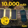 Aqiila Powerbird BS10 Ηλιακό Powerbank 10000 mAh Μαύρο & Πορτοκαλί