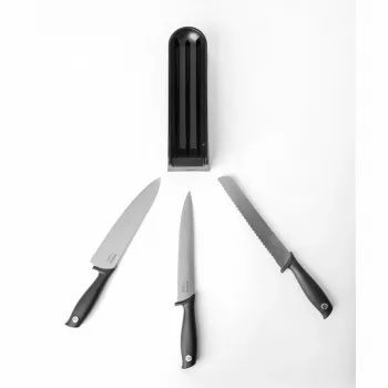 Brabantia Tasty+ Σετ Θήκης Μαχαιριών για το Συρτάρι, Σκούρο Γκρι, 3 μαχαίρια