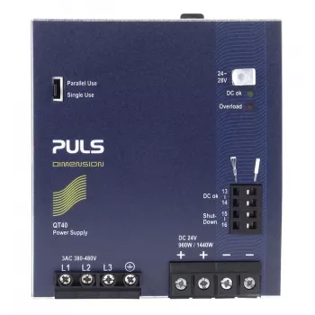 PULS DIMENSION QT40.241 Τροφοδοτικό ράγας DIN 24V DC 40A 960W 3 φάσεων