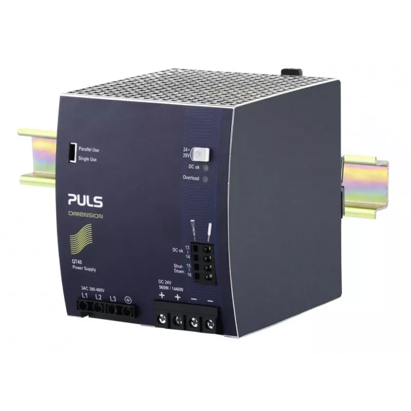 PULS DIMENSION QT40.241 Τροφοδοτικό ράγας DIN 24V DC 40A 960W 3 φάσεων