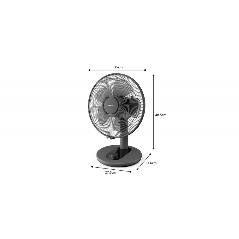PHILIPS 1000 Series Επιτραπέζιος ανεμιστήρας 25 cm Μαύρο