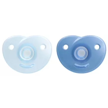 Philips Avent Soothie Πιπίλα σιλικόνης με ασπίδα σιλικόνης, 0-6 μηνών, συσκευασία 2 τεμ.