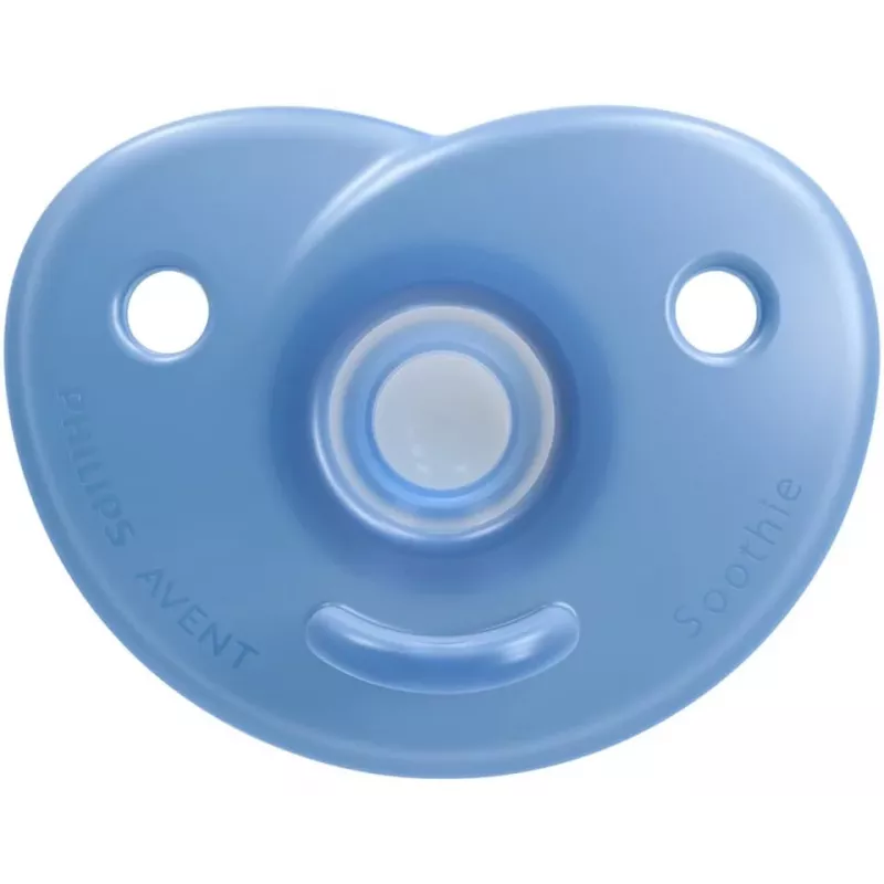 Philips Avent Soothie Πιπίλα σιλικόνης με ασπίδα σιλικόνης, 0-6 μηνών, συσκευασία 2 τεμ.