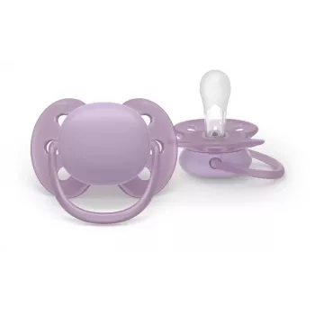 Philips Avent Ultra Soft πιπίλα 6-18 μηνών, ουδέτερο, συσκευασία 2 τεμ.