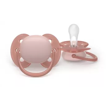 Philips Avent Ultra Soft πιπίλα 6-18 μηνών, ουδέτερο, συσκευασία 2 τεμ.